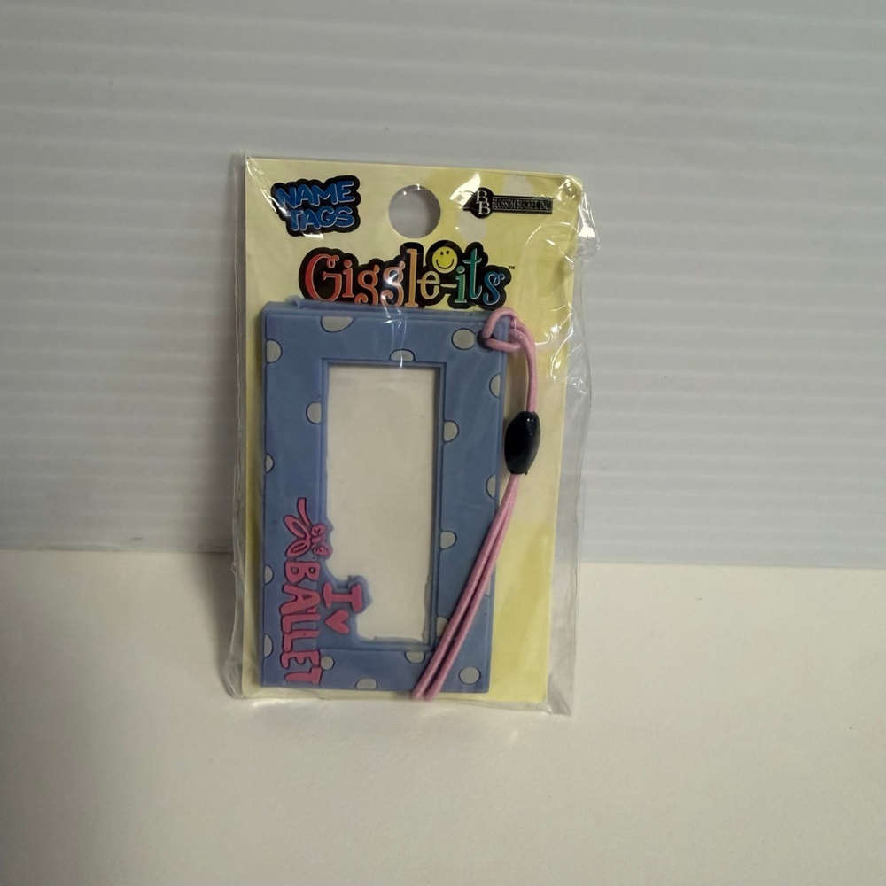 Girls Blossom Bucket, Inc Blue Pink Gigglets Name Tag One Size I love Ballet New - Picture 9 of 9
